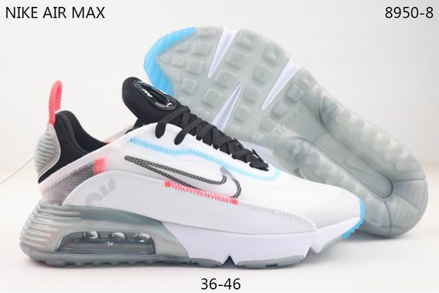 Nike Air Max 2090 Men's Shoes White Black Blue Red-02 - Click Image to Close